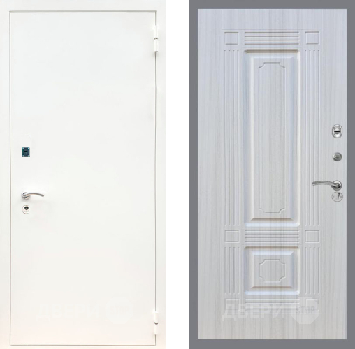 Входная металлическая Дверь Рекс (REX) 1А Белая шагрень FL-2 Сандал белый в Павловском Посаде