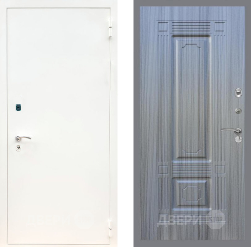 Входная металлическая Дверь Рекс (REX) 1А Белая шагрень FL-2 Сандал грей в Павловском Посаде