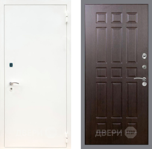 Входная металлическая Дверь Рекс (REX) 1А Белая шагрень FL-33 Венге в Павловском Посаде