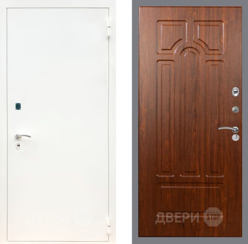 Входная металлическая Дверь Рекс (REX) 1А Белая шагрень FL-58 Морёная берёза в Павловском Посаде