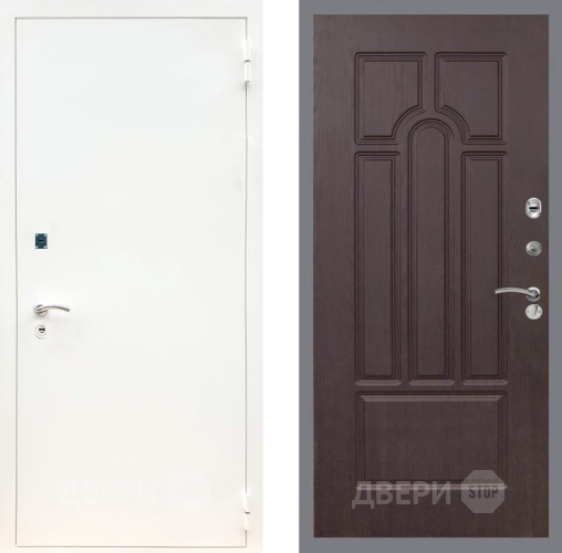 Входная металлическая Дверь Рекс (REX) 1А Белая шагрень FL-58 Венге в Павловском Посаде