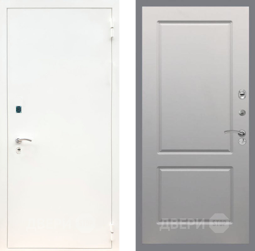 Входная металлическая Дверь Рекс (REX) 1А Белая шагрень FL-117 Грей софт в Павловском Посаде