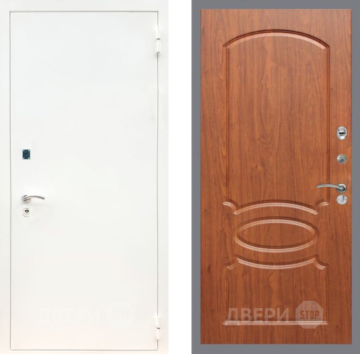 Дверь Рекс (REX) 1А Белая шагрень FL-128 Морёная берёза в Павловском Посаде