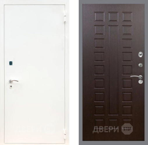 Входная металлическая Дверь Рекс (REX) 1А Белая шагрень FL-183 Венге в Павловском Посаде