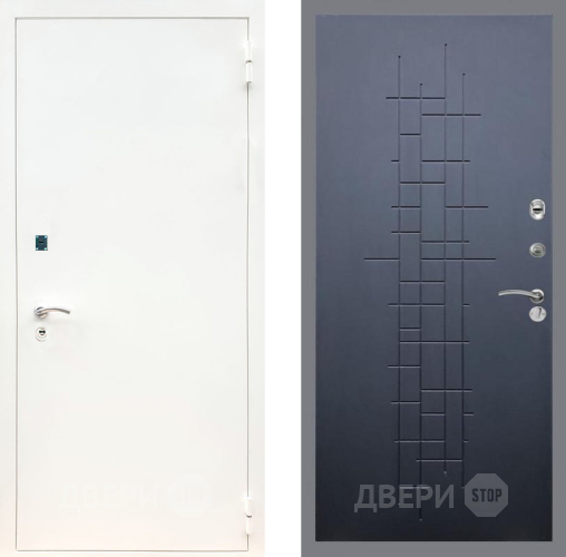 Дверь Рекс (REX) 1А Белая шагрень FL-289 Ясень черный в Павловском Посаде