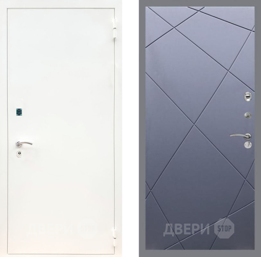 Входная металлическая Дверь Рекс (REX) 1А Белая шагрень FL-291 Силк титан в Павловском Посаде