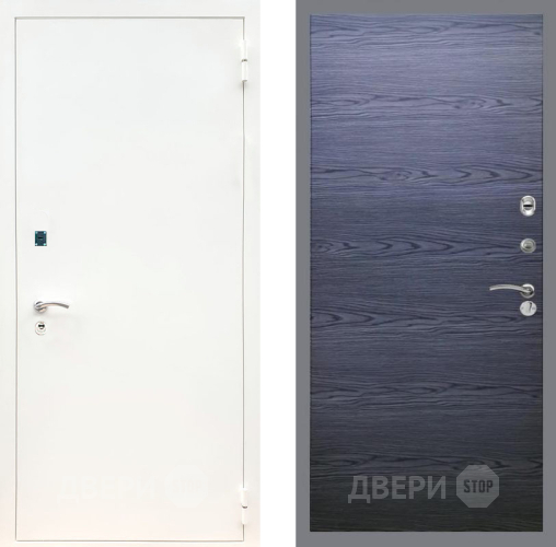 Дверь Рекс (REX) 1А Белая шагрень GL Дуб тангенальный черный в Павловском Посаде