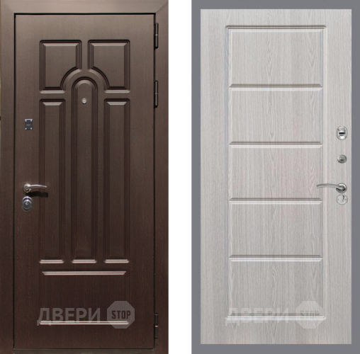 Входная металлическая Дверь Рекс (REX) Эврика FL-39 Беленый дуб в Павловском Посаде