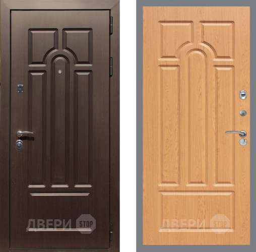 Входная металлическая Дверь Рекс (REX) Эврика FL-58 Дуб в Павловском Посаде