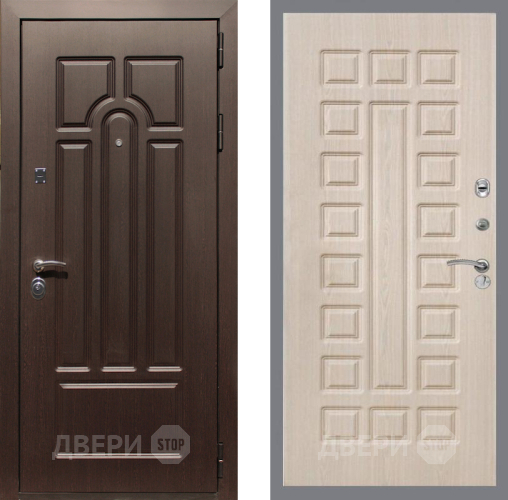 Входная металлическая Дверь Рекс (REX) Эврика FL-183 Беленый дуб в Павловском Посаде