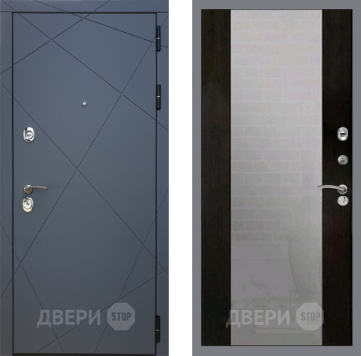 Дверь Рекс (REX) 13 Силк Титан СБ-16 Зеркало Венге в Павловском Посаде