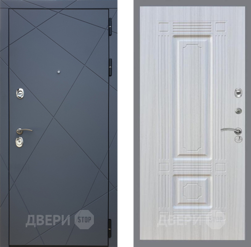 Входная металлическая Дверь Рекс (REX) 13 Силк Титан FL-2 Сандал белый в Павловском Посаде