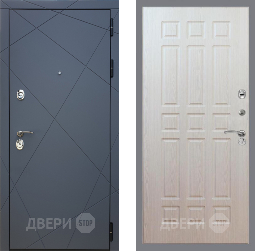 Входная металлическая Дверь Рекс (REX) 13 Силк Титан FL-33 Беленый дуб в Павловском Посаде
