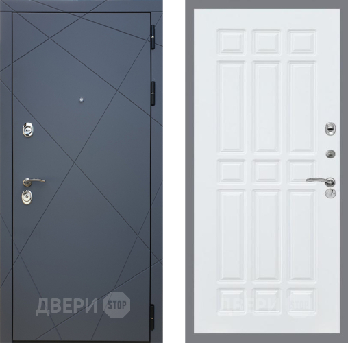 Входная металлическая Дверь Рекс (REX) 13 Силк Титан FL-33 Силк Сноу в Павловском Посаде