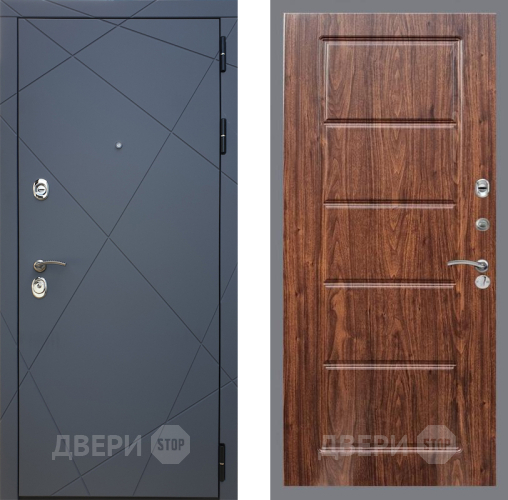 Входная металлическая Дверь Рекс (REX) 13 Силк Титан FL-39 орех тисненый в Павловском Посаде
