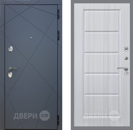 Входная металлическая Дверь Рекс (REX) 13 Силк Титан FL-39 Сандал белый в Павловском Посаде