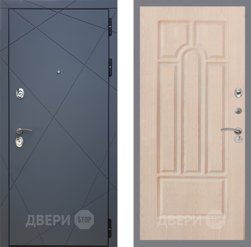 Входная металлическая Дверь Рекс (REX) 13 Силк Титан FL-58 Беленый дуб в Павловском Посаде