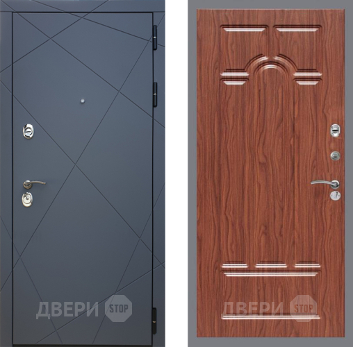 Входная металлическая Дверь Рекс (REX) 13 Силк Титан FL-58 орех тисненый в Павловском Посаде