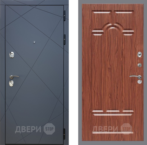 Входная металлическая Дверь Рекс (REX) 13 Силк Титан FL-58 орех тисненый в Павловском Посаде