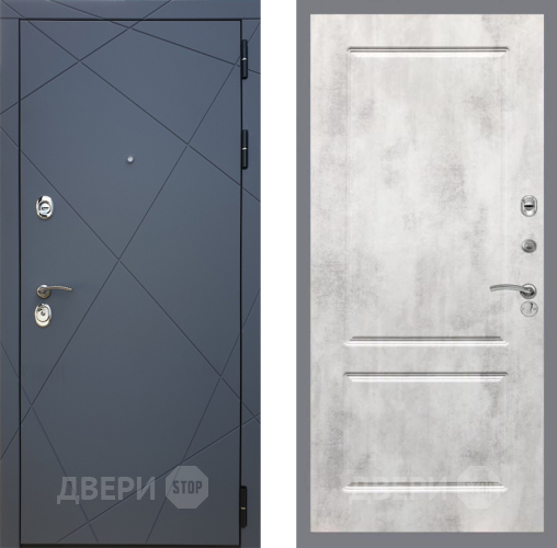 Входная металлическая Дверь Рекс (REX) 13 Силк Титан FL-117 Бетон светлый в Павловском Посаде