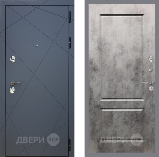 Входная металлическая Дверь Рекс (REX) 13 Силк Титан FL-117 Бетон темный в Павловском Посаде
