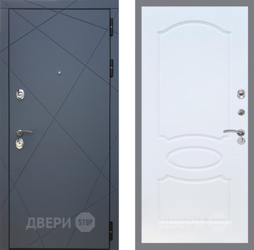 Дверь Рекс (REX) 13 Силк Титан FL-128 Белый ясень в Павловском Посаде