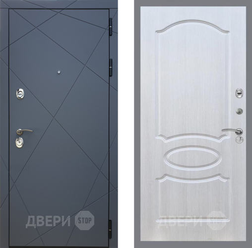 Входная металлическая Дверь Рекс (REX) 13 Силк Титан FL-128 Лиственница беж в Павловском Посаде