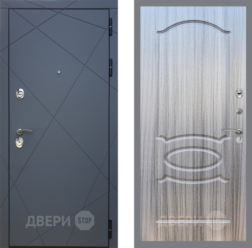 Входная металлическая Дверь Рекс (REX) 13 Силк Титан FL-128 Сандал грей в Павловском Посаде