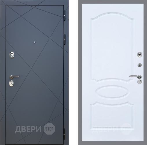 Входная металлическая Дверь Рекс (REX) 13 Силк Титан FL-128 Силк Сноу в Павловском Посаде