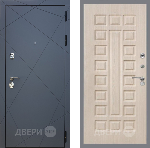 Входная металлическая Дверь Рекс (REX) 13 Силк Титан FL-183 Беленый дуб в Павловском Посаде
