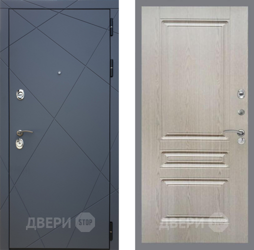 Входная металлическая Дверь Рекс (REX) 13 Силк Титан FL-243 Беленый дуб в Павловском Посаде