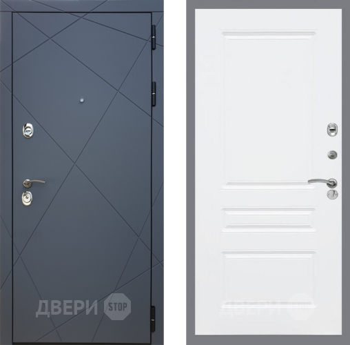 Входная металлическая Дверь Рекс (REX) 13 Силк Титан FL-243 Силк Сноу в Павловском Посаде