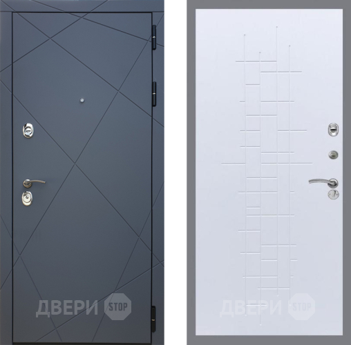 Входная металлическая Дверь Рекс (REX) 13 Силк Титан FL-289 Белый ясень в Павловском Посаде