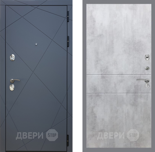 Входная металлическая Дверь Рекс (REX) 13 Силк Титан FL-290 Бетон светлый в Павловском Посаде