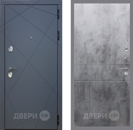 Входная металлическая Дверь Рекс (REX) 13 Силк Титан FL-290 Бетон темный в Павловском Посаде
