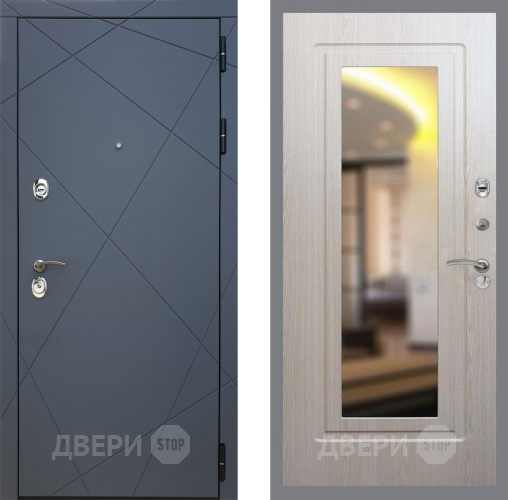 Входная металлическая Дверь Рекс (REX) 13 Силк Титан FLZ-120 Беленый дуб в Павловском Посаде