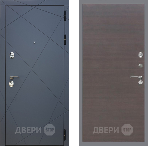 Входная металлическая Дверь Рекс (REX) 13 Силк Титан GL венге поперечный в Павловском Посаде