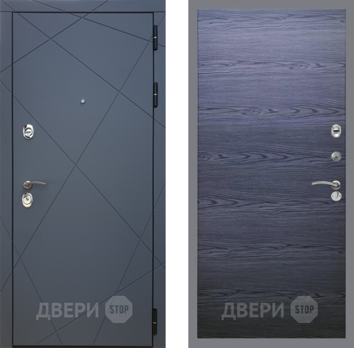 Дверь Рекс (REX) 13 Силк Титан GL Дуб тангенальный черный в Павловском Посаде