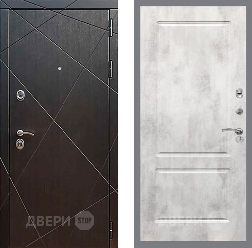 Входная металлическая Дверь Рекс (REX) 13 Венге FL-117 Бетон светлый в Павловском Посаде