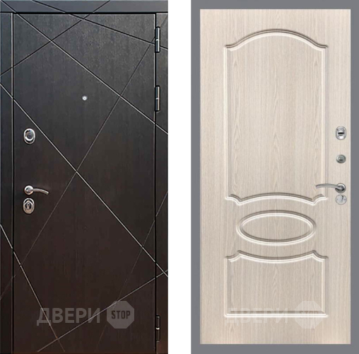 Входная металлическая Дверь Рекс (REX) 13 Венге FL-128 Беленый дуб в Павловском Посаде