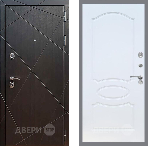 Входная металлическая Дверь Рекс (REX) 13 Венге FL-128 Белый ясень в Павловском Посаде