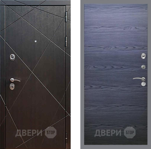 Входная металлическая Дверь Рекс (REX) 13 Венге GL Дуб тангенальный черный в Павловском Посаде