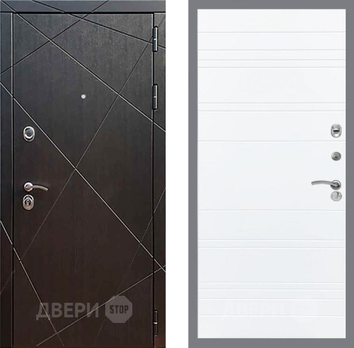 Входная металлическая Дверь Рекс (REX) 13 Венге Line Силк Сноу в Павловском Посаде