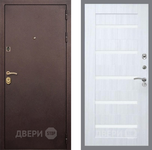 Дверь Рекс (REX) Лайт 3К СБ-14 стекло белое Сандал белый в Павловском Посаде