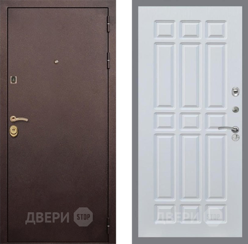 Входная металлическая Дверь Рекс (REX) Лайт 3К FL-33 Белый ясень в Павловском Посаде
