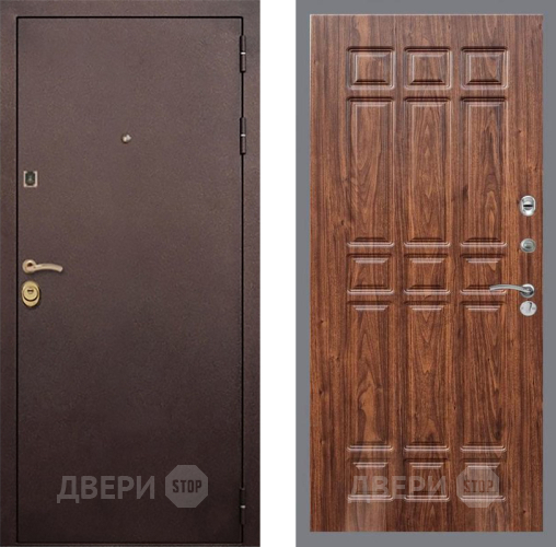 Входная металлическая Дверь Рекс (REX) Лайт 3К FL-33 орех тисненый в Павловском Посаде