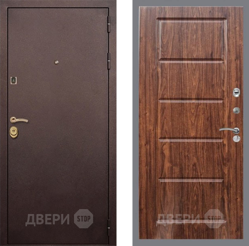 Входная металлическая Дверь Рекс (REX) Лайт 3К FL-39 орех тисненый в Павловском Посаде