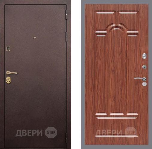 Входная металлическая Дверь Рекс (REX) Лайт 3К FL-58 орех тисненый в Павловском Посаде