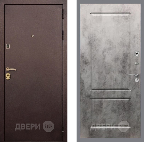 Входная металлическая Дверь Рекс (REX) Лайт 3К FL-117 Бетон темный в Павловском Посаде