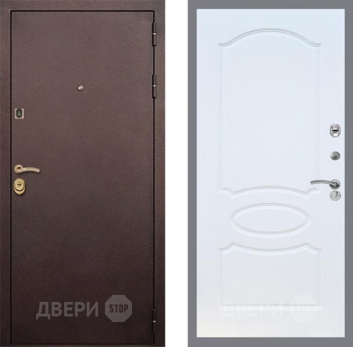 Входная металлическая Дверь Рекс (REX) Лайт 3К FL-128 Белый ясень в Павловском Посаде